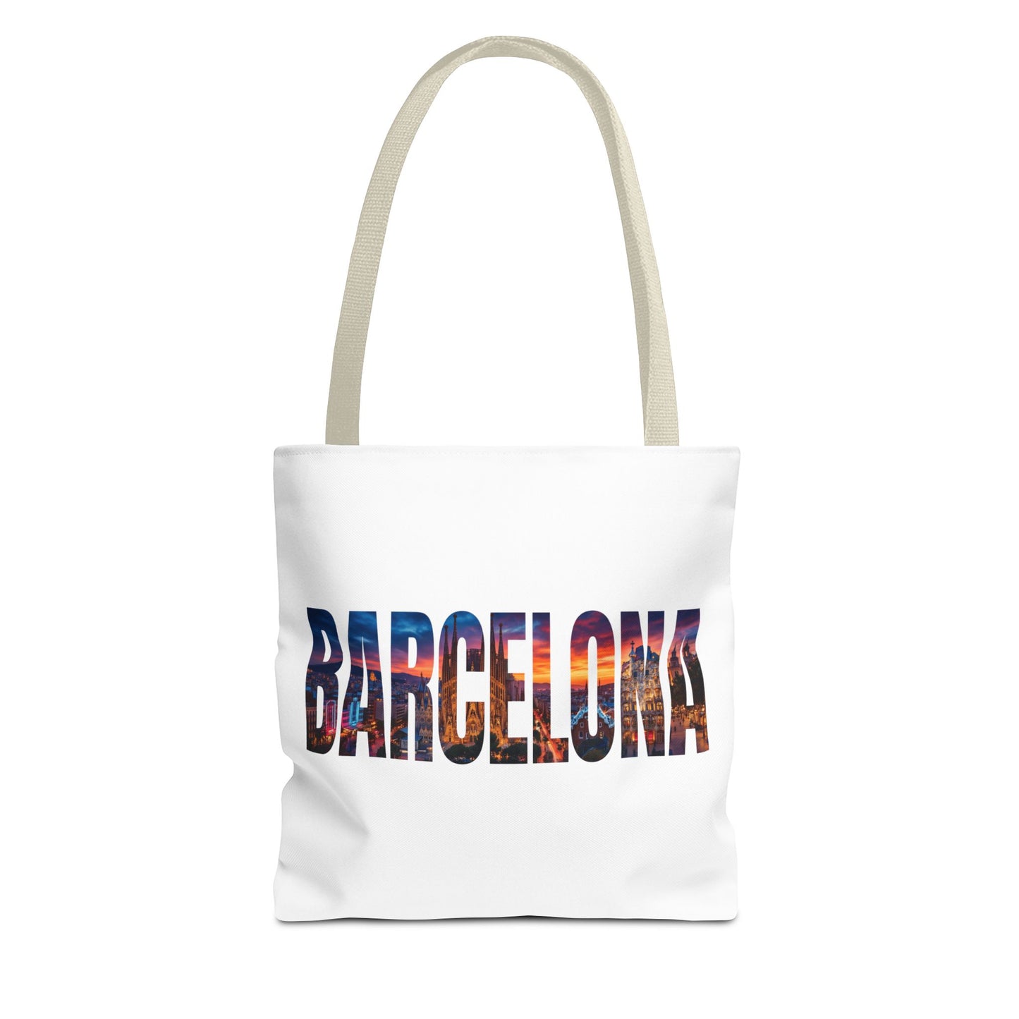 Barcelona Skyline Tote Bag — Cityscape Travel Souvenir Bag