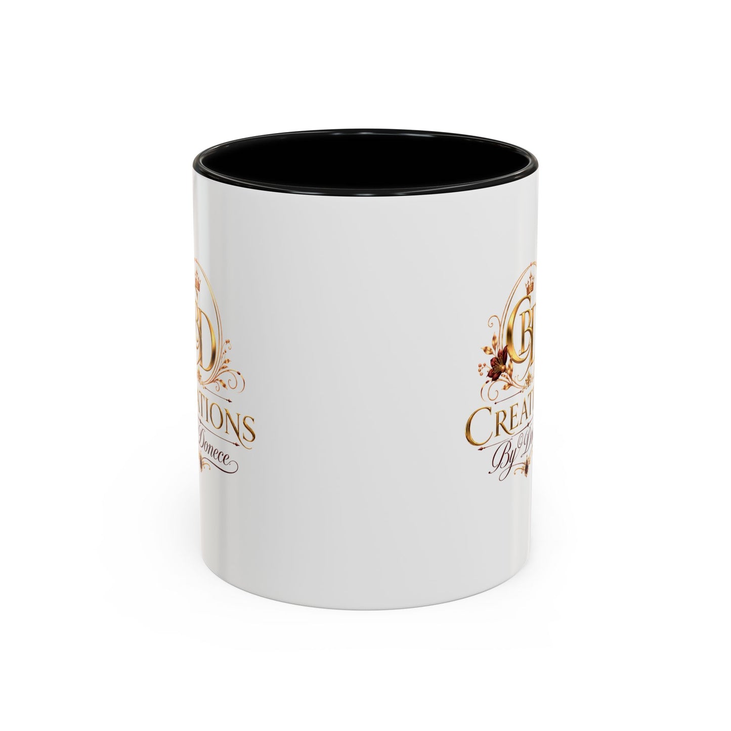 Accent Coffee Mug — Creations By Donece Logo Ceramic Mug (11/15 oz)