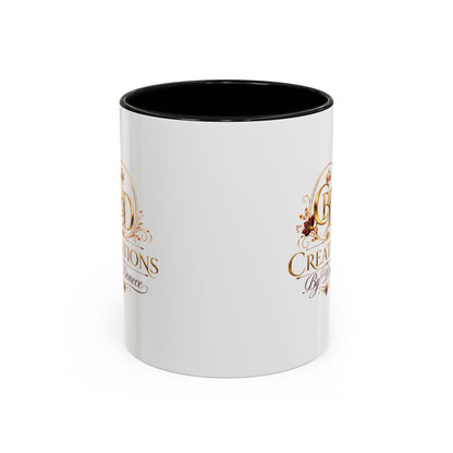 Accent Coffee Mug — Creations By Donece Logo Ceramic Mug (11/15 oz)