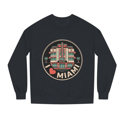 Miami Art Deco Sweatshirt — I Love Miami Vintage Hotel Crewneck