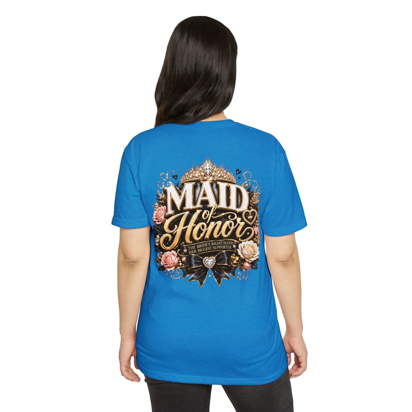 Maid of Honor T-Shirt — Floral Bridal Party Tee