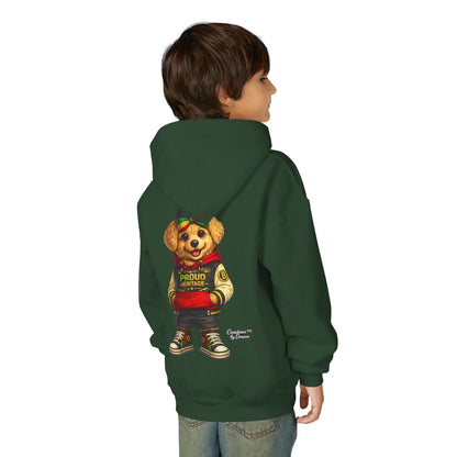 Youth Hoodie — 'Proud Heritage' Teddy Bear Streetwear Kids Pullover