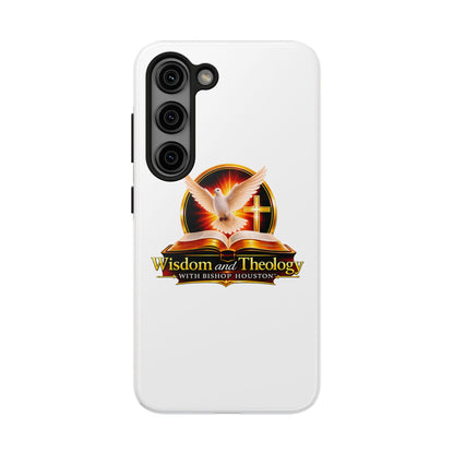 Wisdom and Theology Tough Phone Case — Christian Dove & Cross Design