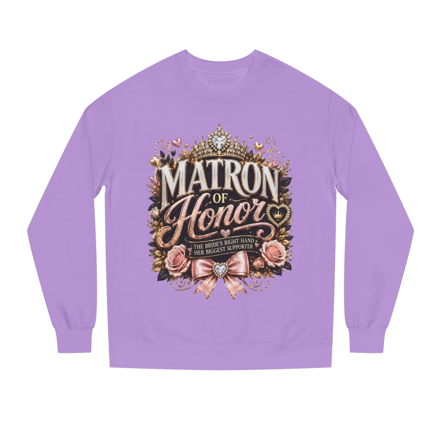 Matron of Honor Sweatshirt — Elegant Bridal Party Crewneck