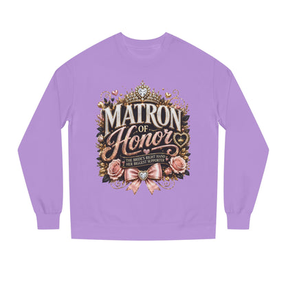 Matron of Honor Sweatshirt — Elegant Bridal Party Crewneck