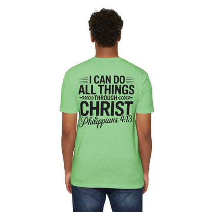 I Can Do All Things Through Christ T-Shirt – Philippians 4:13 Christian Tee