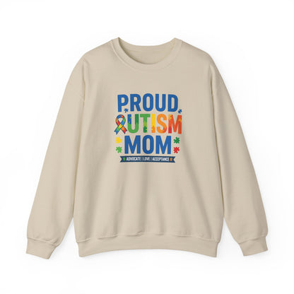 Proud Autism Mom Crewneck Sweatshirt