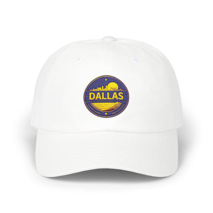 Dallas Crest Dad Cap — Embroidered Vintage City Patch Hat