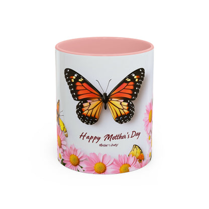Mother's Day Butterfly Coffee Mug — "Happy Mother's Day" Floral 11/15oz Accent Mug
