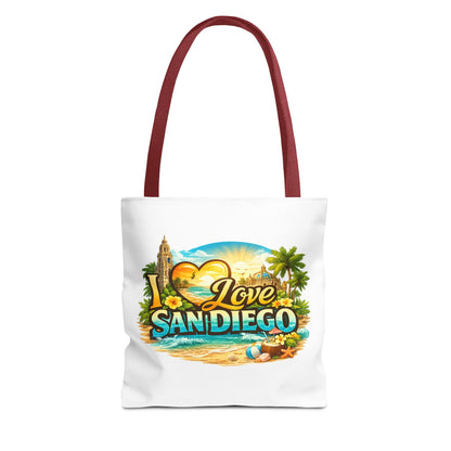 San Diego Tote Bag - "I Love San Diego" Beach City Souvenir