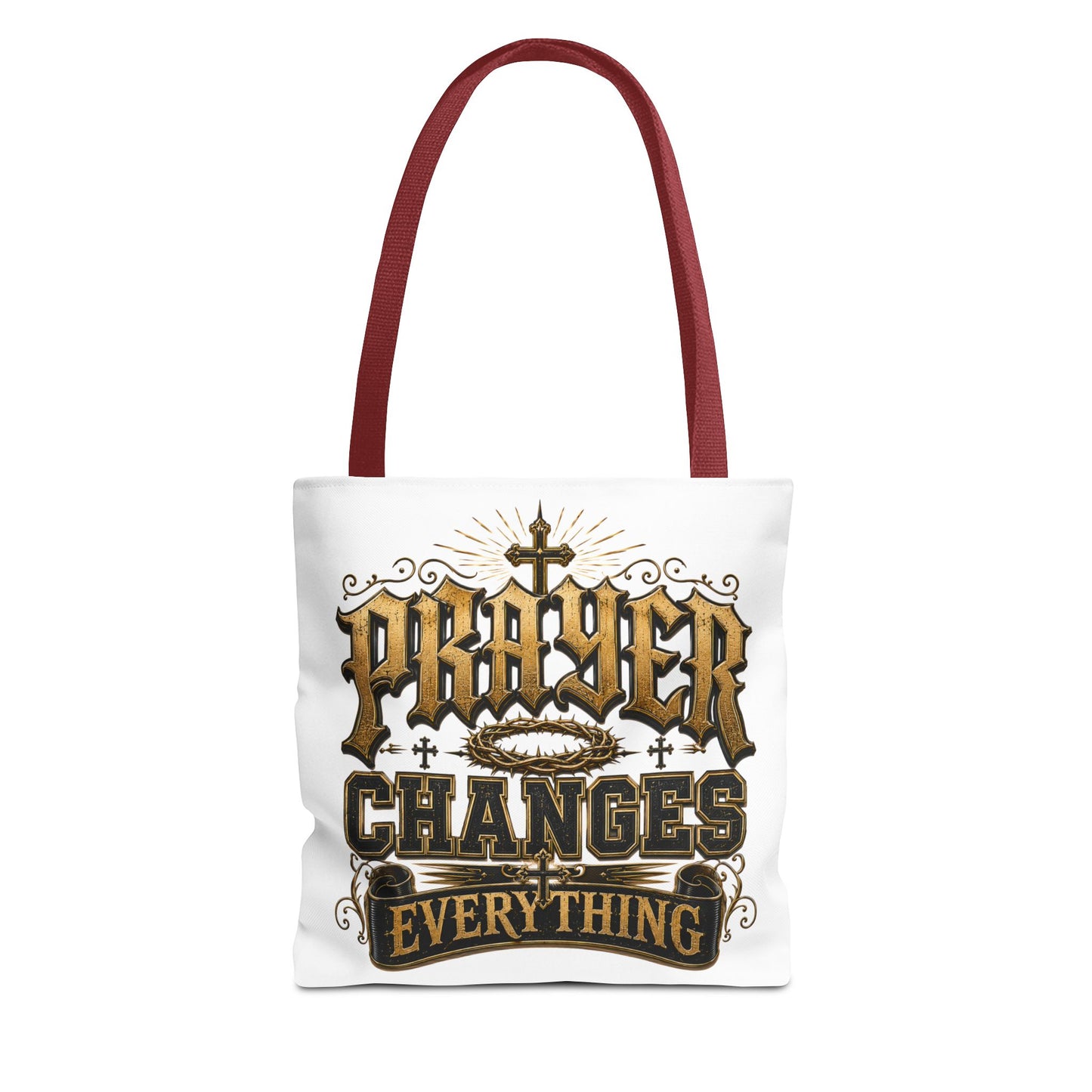Prayer Changes Everything Tote Bag - Inspirational Christian Canvas Tote