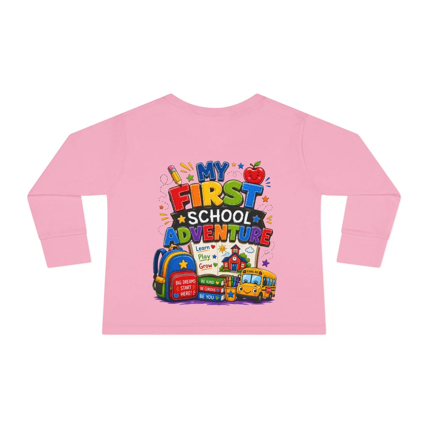 My First School Adventure Toddler Long Sleeve Tee