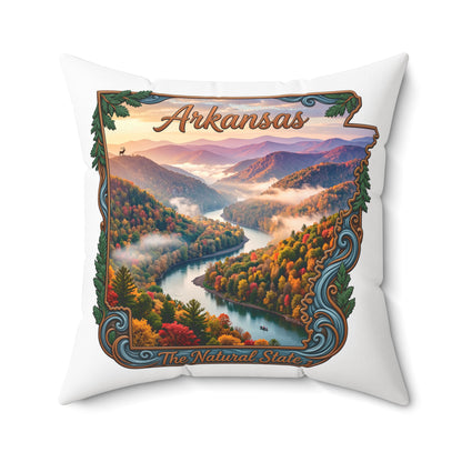 Arkansas Scenic River Pillow — 'The Natural State' Decorative Throw