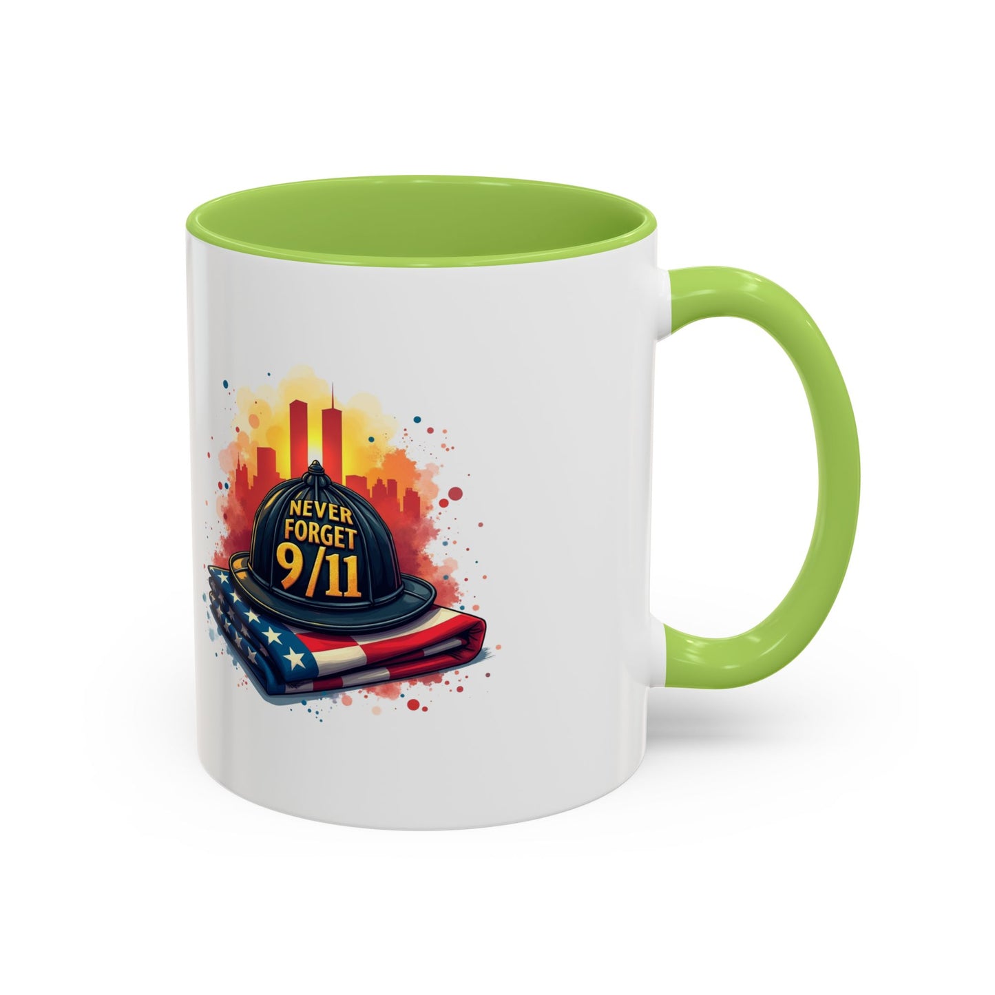 Never Forget 9/11 Memorial Accent Coffee Mug