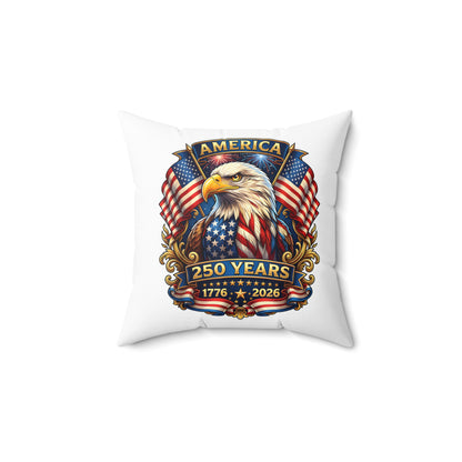 250 Years America Eagle Throw Pillow — Patriotic 1776-2026 Anniversary Decor