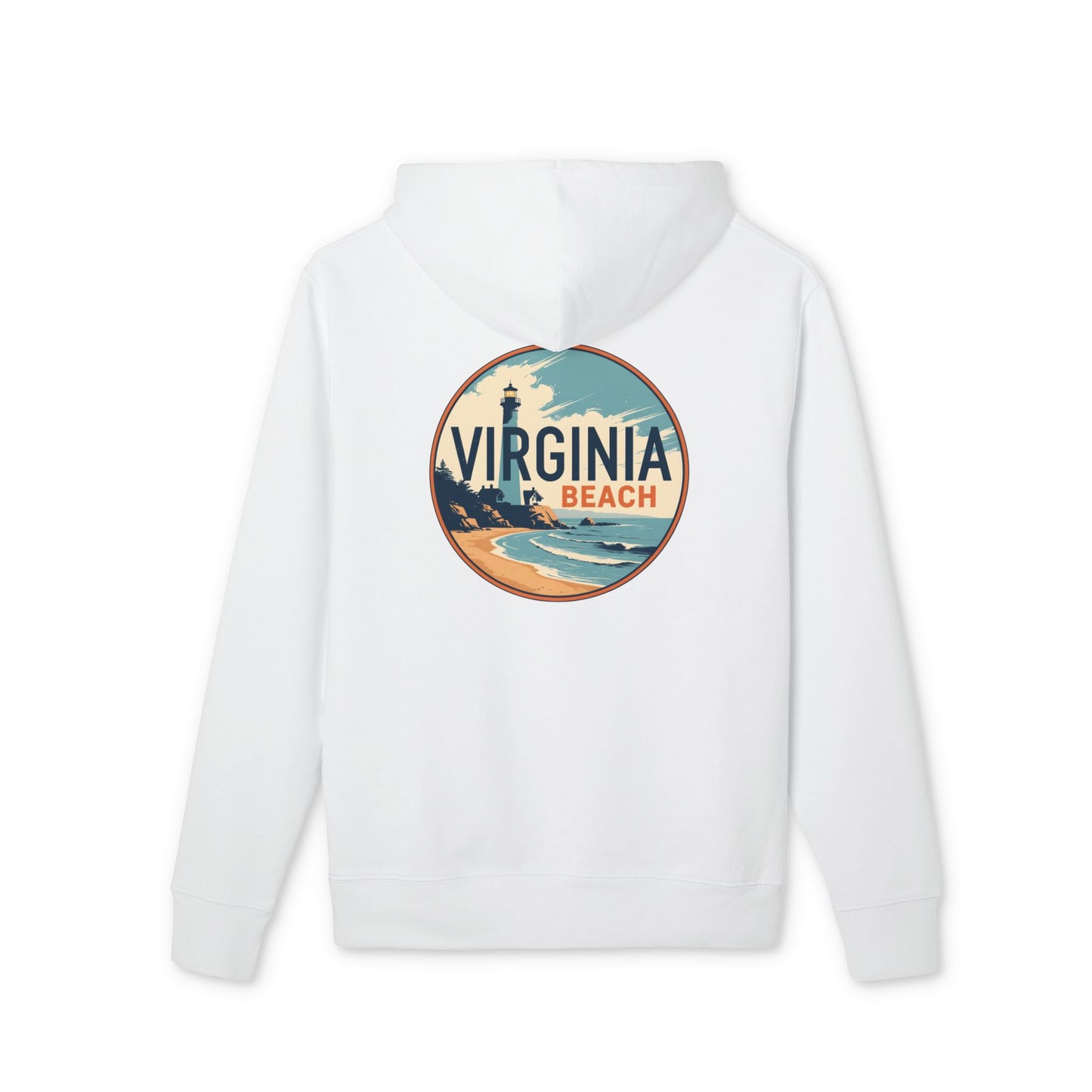 Virginia Beach Vintage Surf Hoodie — Beach Lighthouse Graphic