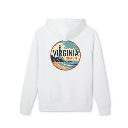 Virginia Beach Vintage Surf Hoodie — Beach Lighthouse Graphic