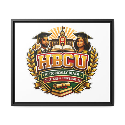 HBCU Crest Framed Canvas — Historically Black Colleges & Universities Wall Art