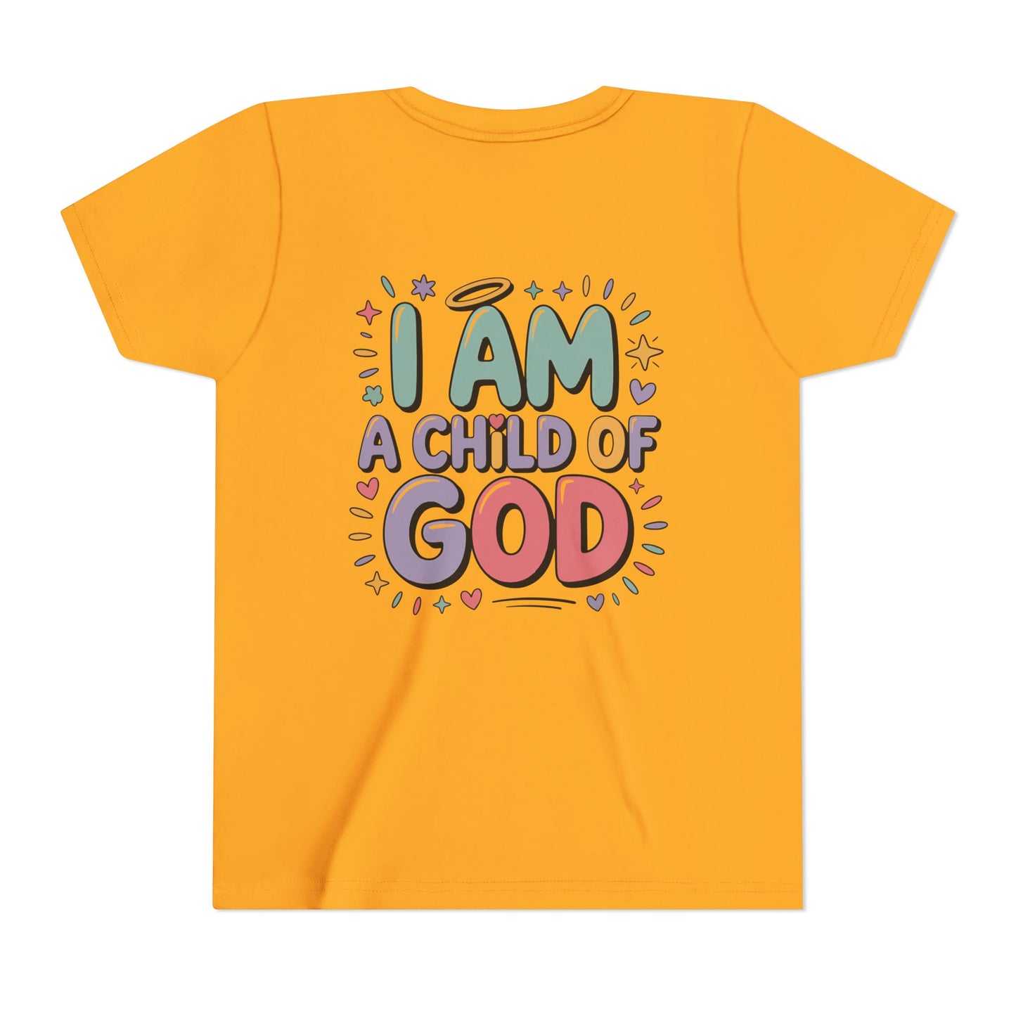 I Am A Child of God Youth Tee — Cute Pastel Christian Kids T-Shirt