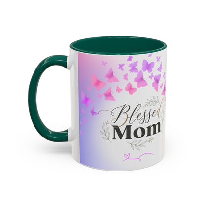 Blessed Mom Butterfly Mug — Colorful 11oz/15oz Ceramic Gift for Mother's Day