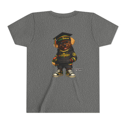 Youth Tee — Scholar Student Bear Graduation Graphic