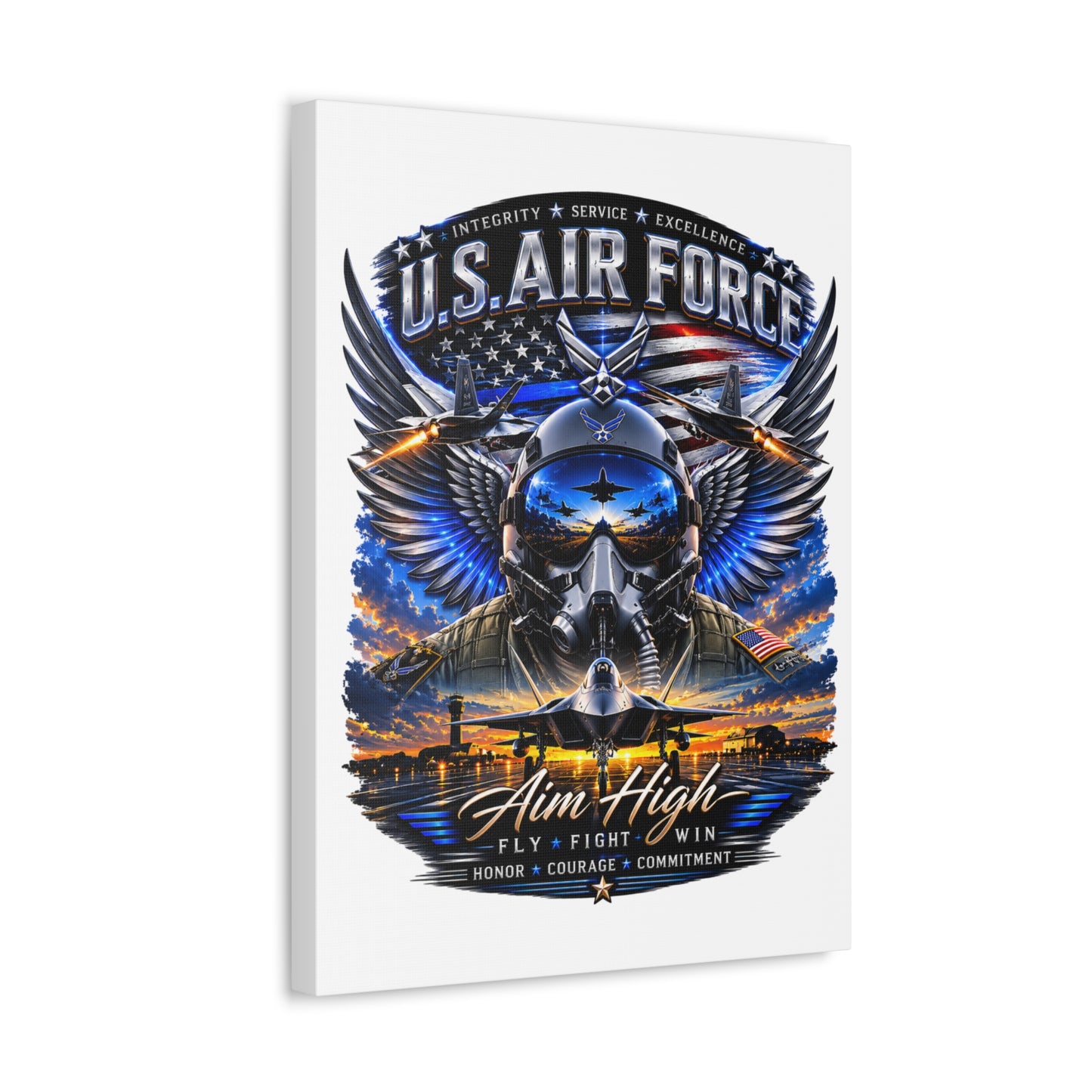U.S. Air Force 'Aim High' Stretched Canvas - Military Aviation Wall Art