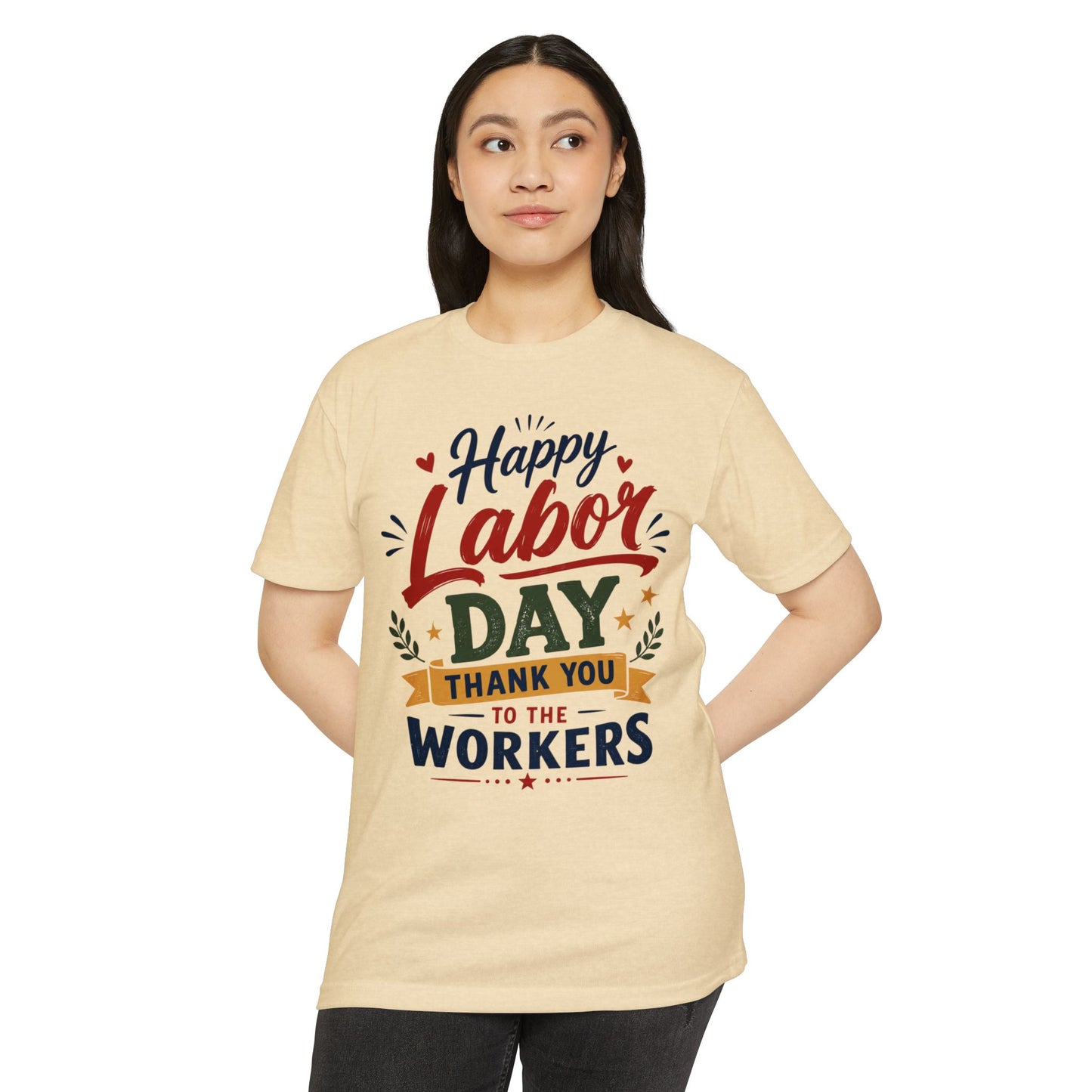 Labor Day T-Shirt — "Happy Labor Day Thank You to the Workers" Patriotic Holiday Tee