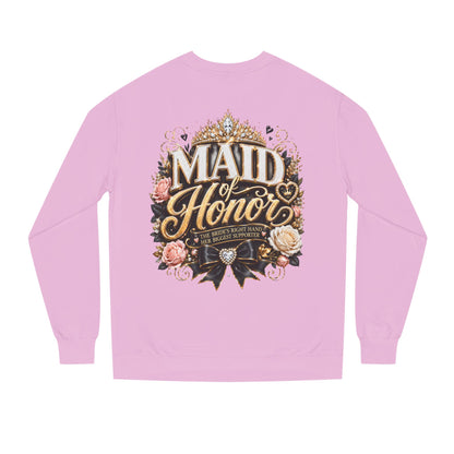 Maid of Honor Sweatshirt - Floral Crown Bridal Party Crewneck