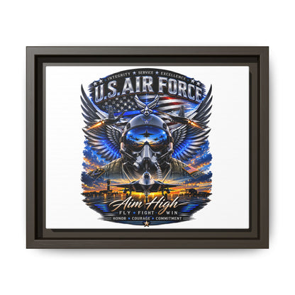 U.S. Air Force 'Aim High' Framed Canvas Print