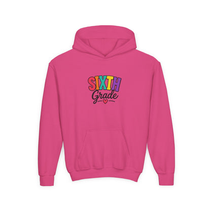 Sixth Grade Kids Hoodie – Colorful Back-to-School Sweatshirt