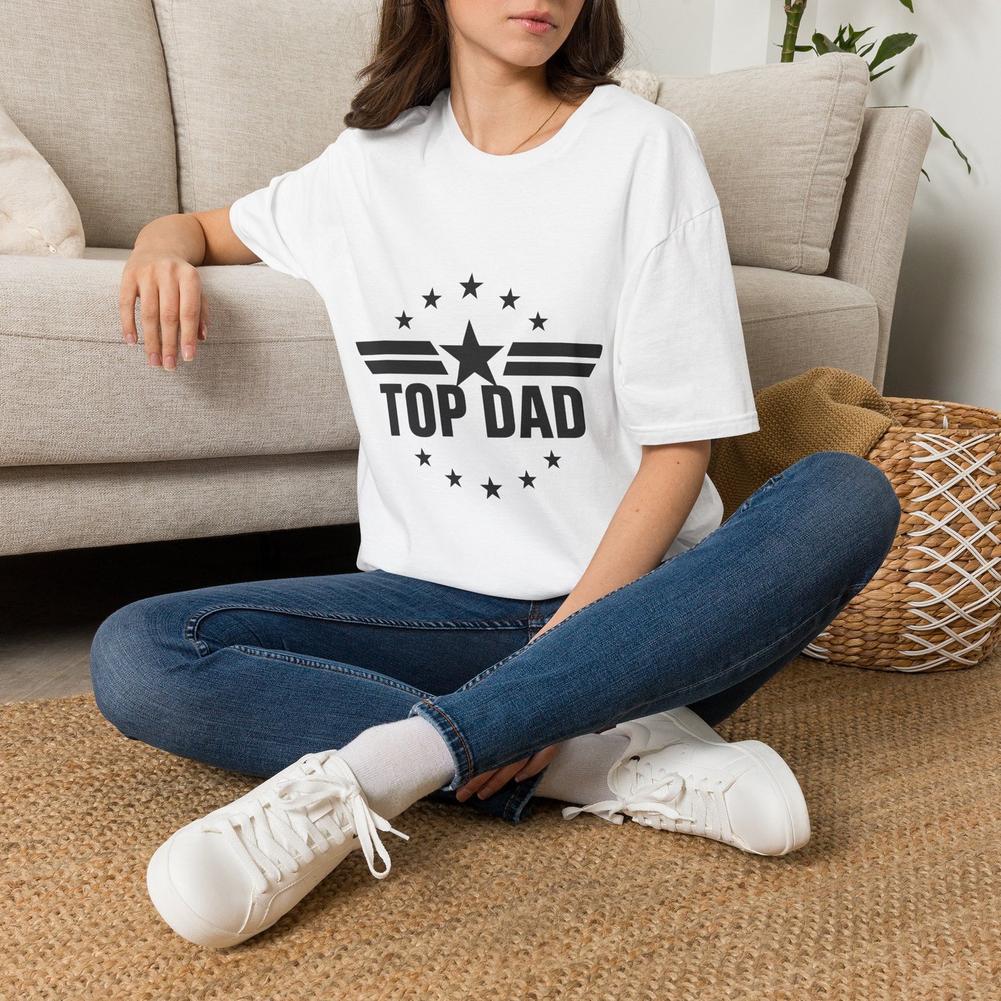 Top Dad T-Shirt — Retro Star Emblem Father's Day Tee