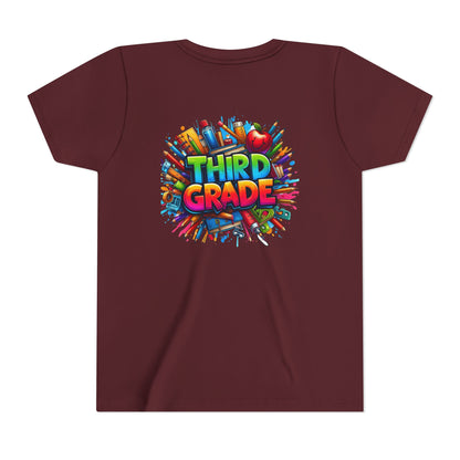 Third Grade Kids' T-Shirt – Colorful School Supplies Back-to-School Tee
