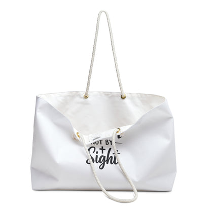 Weekender Bag - "Walk By Faith Not By Sight" Christian Travel Tote