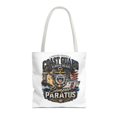 Coast Guard Semper Paratus Tote Bag – U.S. Coast Guard Patriotic Beach & Everyday Carry