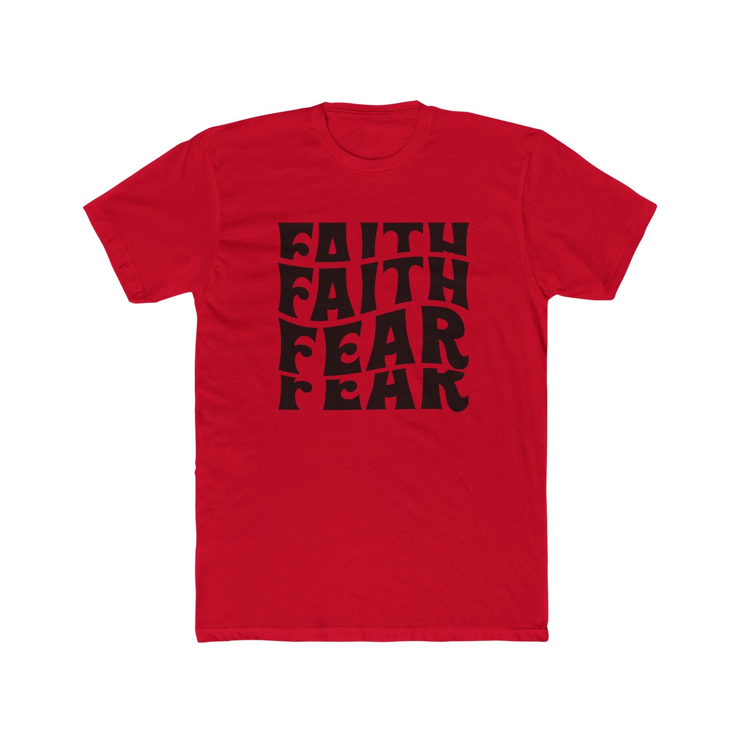 Faith Over Fear T‑Shirt — Bold Retro Typography Spiritual Tee