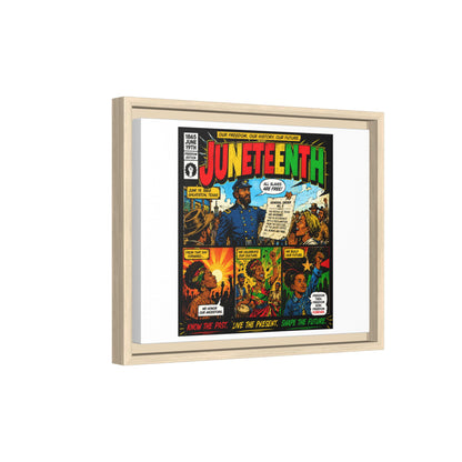 Juneteenth Comic Art Canvas - Framed Matte Wall Decor
