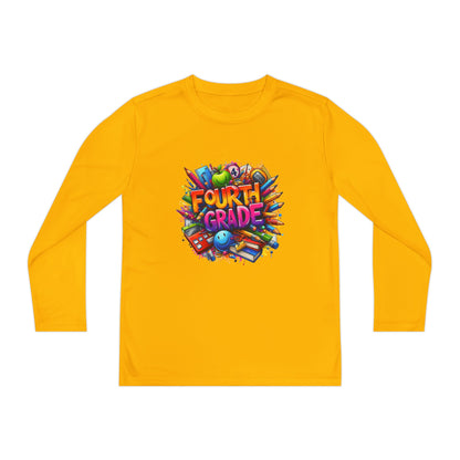 Fourth Grade Long Sleeve Tee — Colorful School Kids Shirt