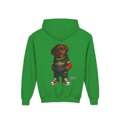 Youth Hoodie — 'Legacy' Streetwear Puppy Graphic Sweatshirt