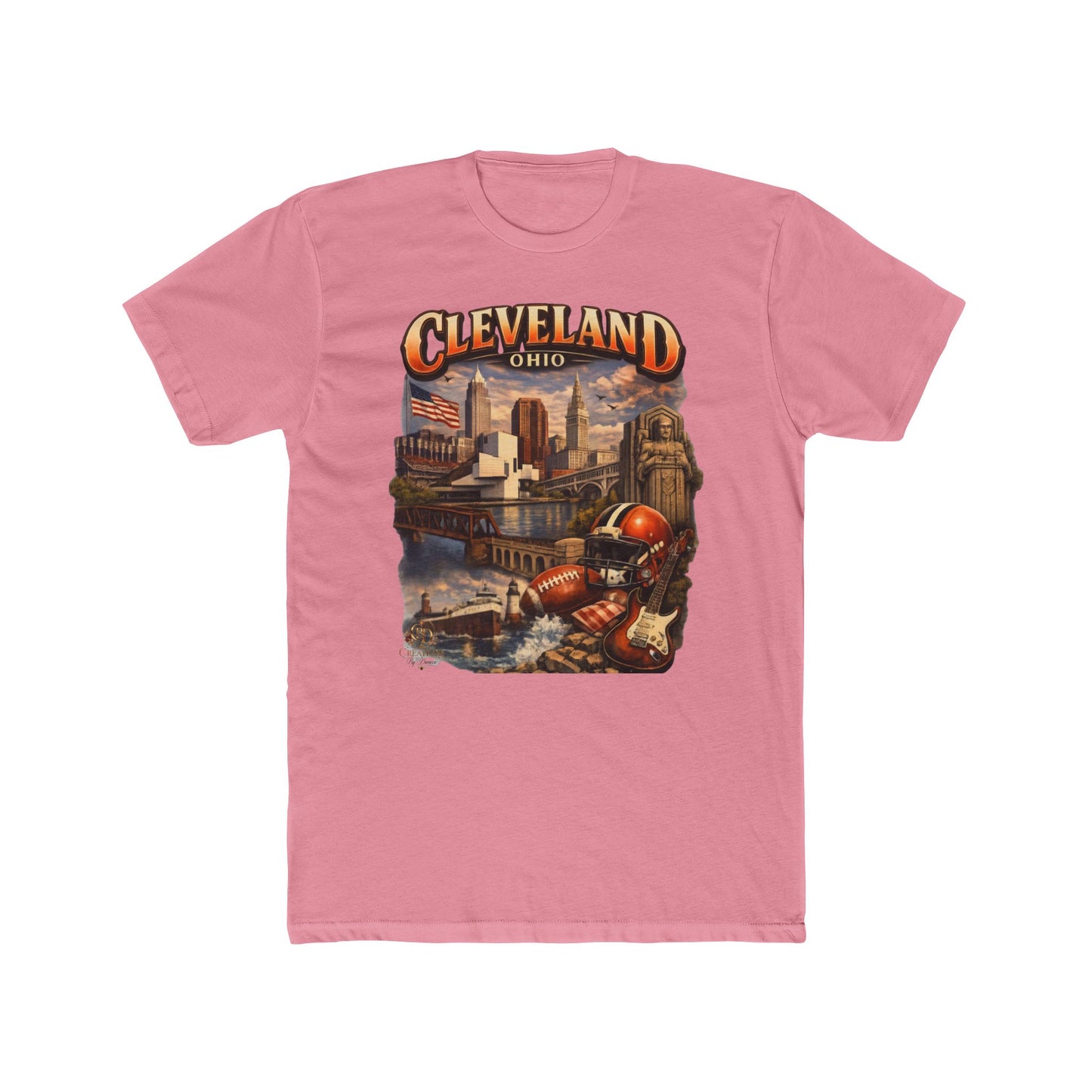 Cleveland Ohio Vintage Football Cityscape T-Shirt