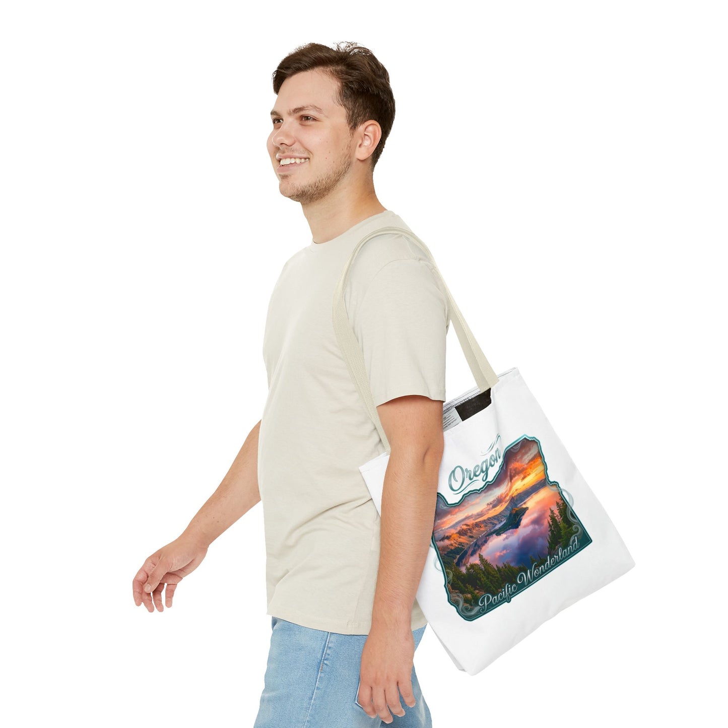 Oregon Scenic Tote Bag — 'Pacific Wonderland' Sunset Landscape Tote
