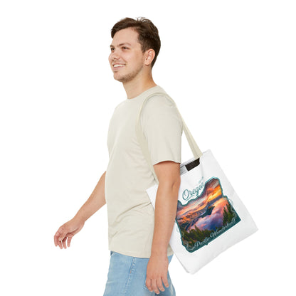Oregon Scenic Tote Bag — 'Pacific Wonderland' Sunset Landscape Tote