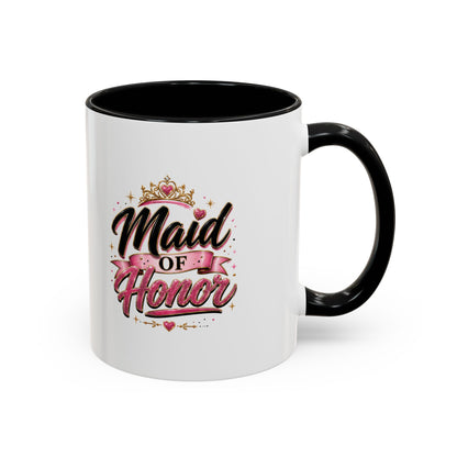 Maid of Honor Accent Coffee Mug — Bridal Party Gift (11/15oz)