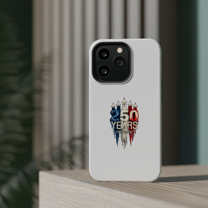 50 Years Patriotic iPhone Case — American Flag Anniversary Magnetic Impact-Resistant Case