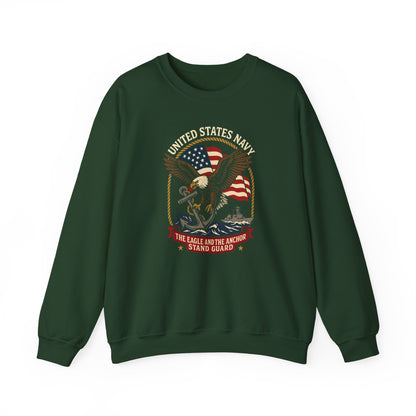 United States Navy The Eagle and the Anchor Stand Guard  Sweatshirt
