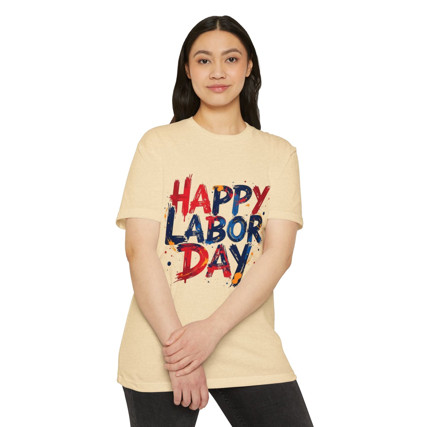 Labor Day Graphic T-Shirt — "Happy Labor Day" Patriotic Celebration Tee