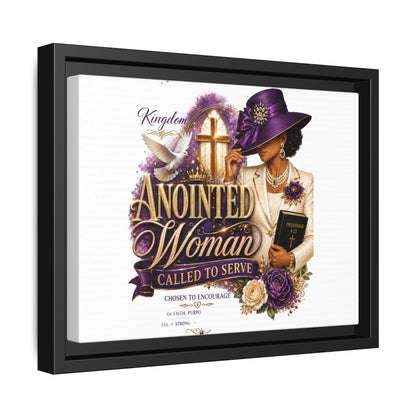 Framed Canvas Print — "Anointed Woman Called to Serve" Christian Wall Art
