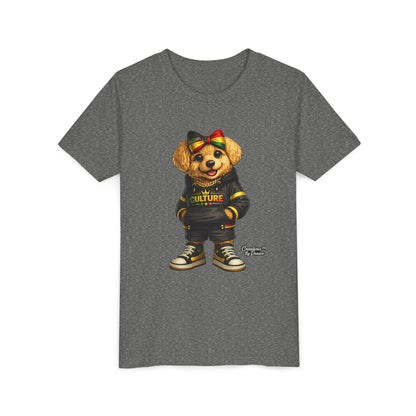 Youth Tee — Cute Rasta Bear "Culture" Graphic Kids T-Shirt