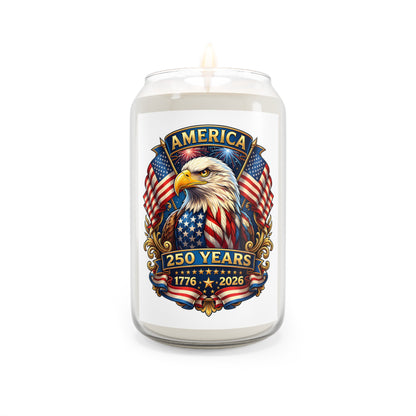 Patriotic Eagle Soy Candle — "America 250 Years 1776–2026" 13.75oz