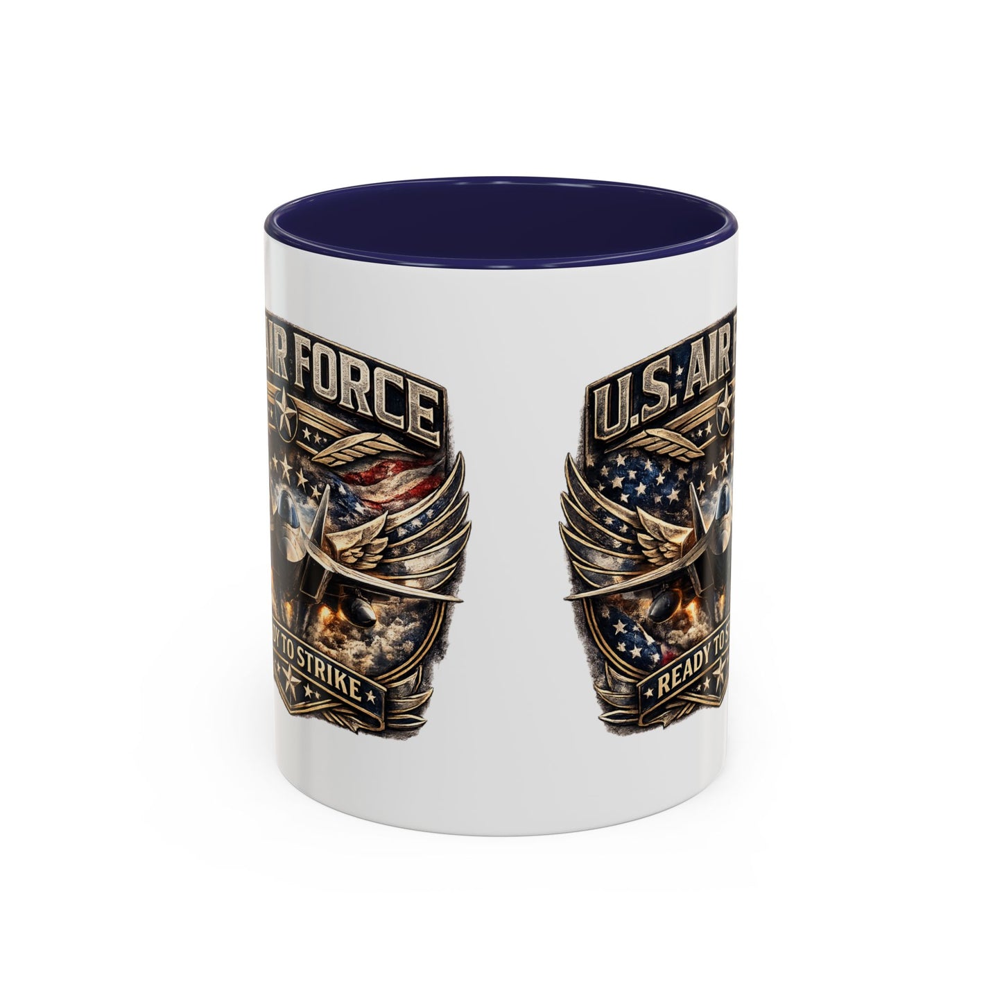 U.S. Air Force Accent Coffee Mug — "Ready to Strike" Military Aviation Gift