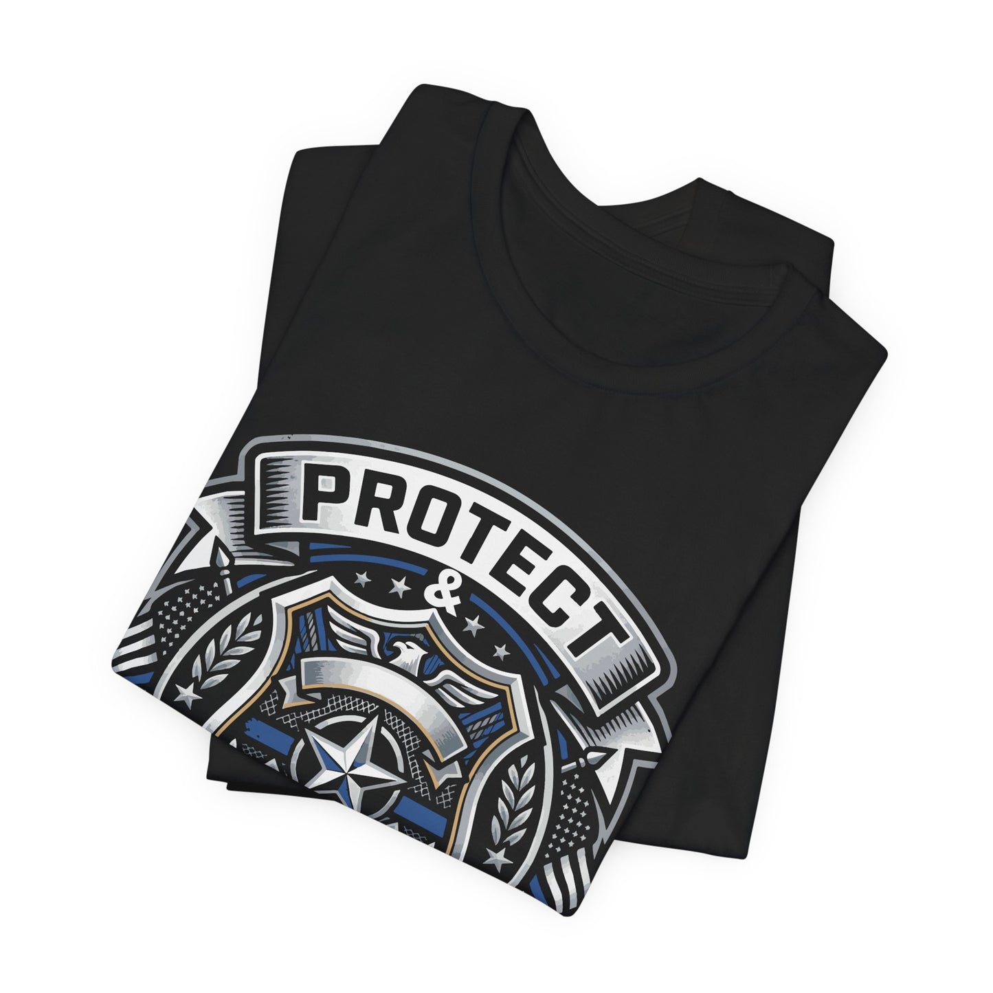 Protect & Serve T-Shirt — Police Badge Emblem Tee
